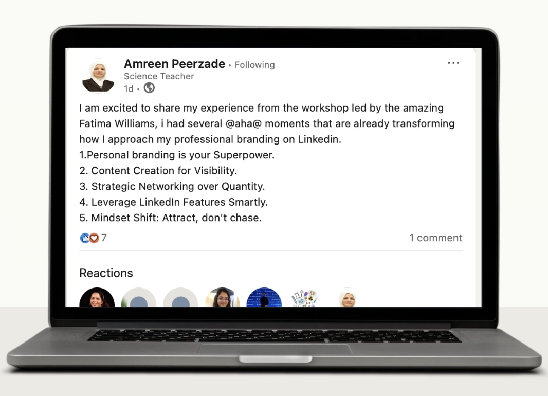 Student testimonial