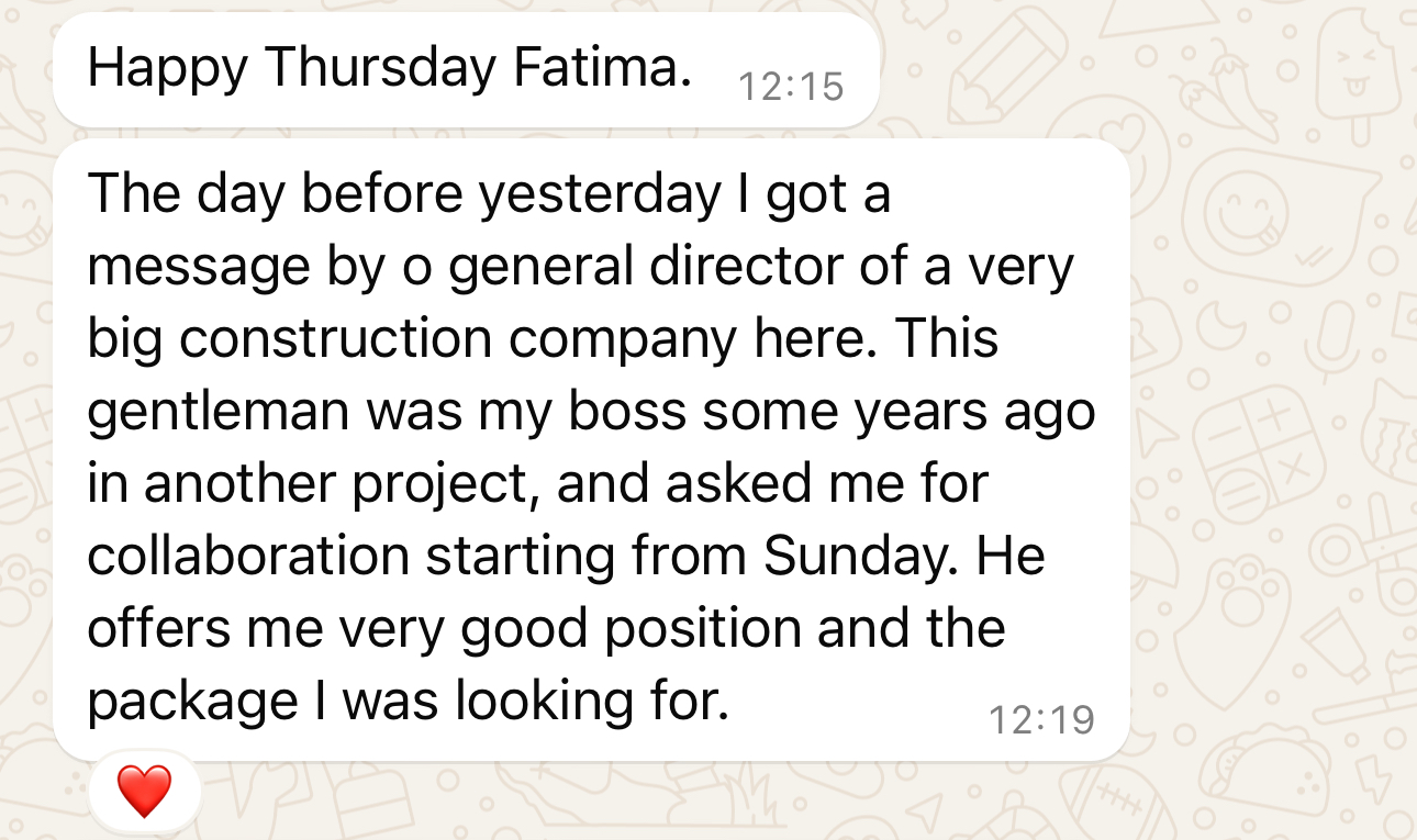 Student testimonial